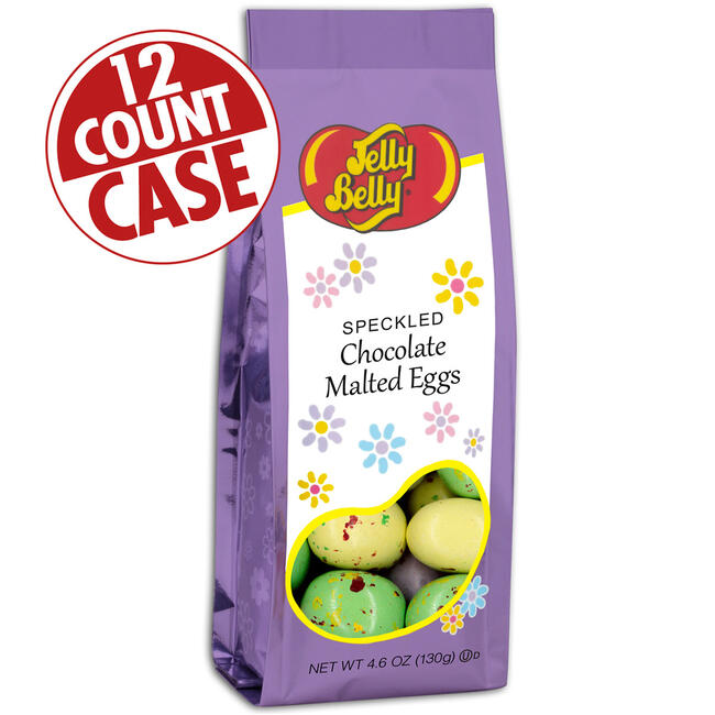 Speckled Chocolate Malted Eggs - 4.6 oz Bags - 12-Count Case