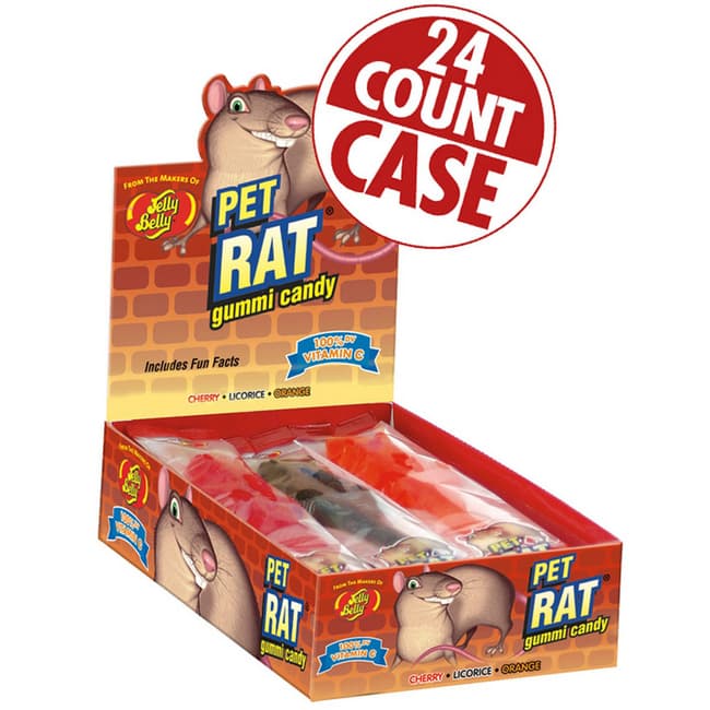 Gummi Pet Rats - 3 oz - 24 Count Case