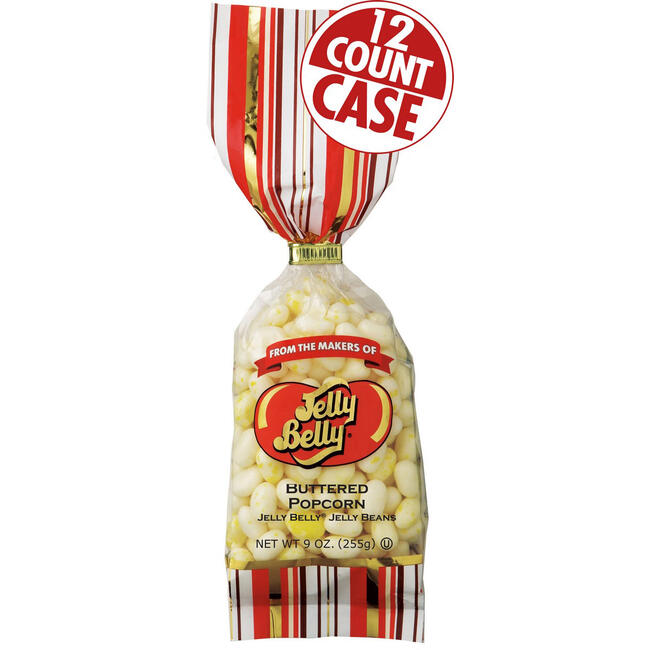 Buttered Popcorn Jelly Beans - 9 oz Bags - 12-Count Case