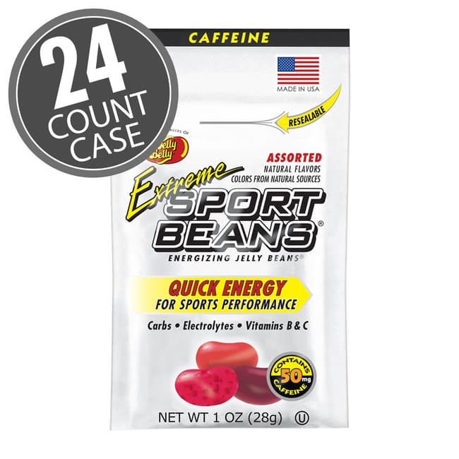 Extreme Sport Beans® Jelly Beans with CAFFEINE -  Assorted Flavors 24-Pack
