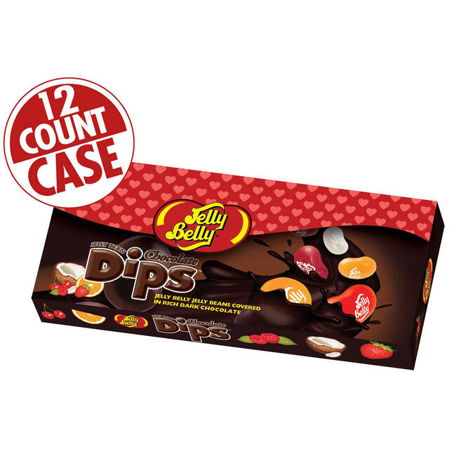 Jelly Belly Chocolate Dips 5-Flavor Valentine Gift Box - 12-Count Case