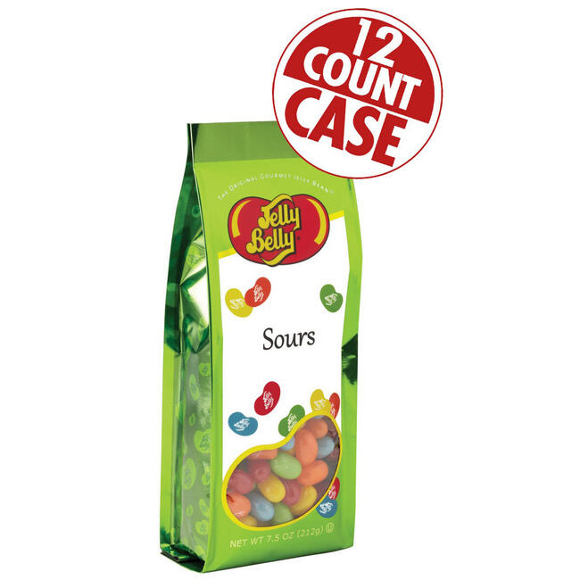 Sours Jelly Beans - 7.5 oz Gift Bag - 12-Count Case