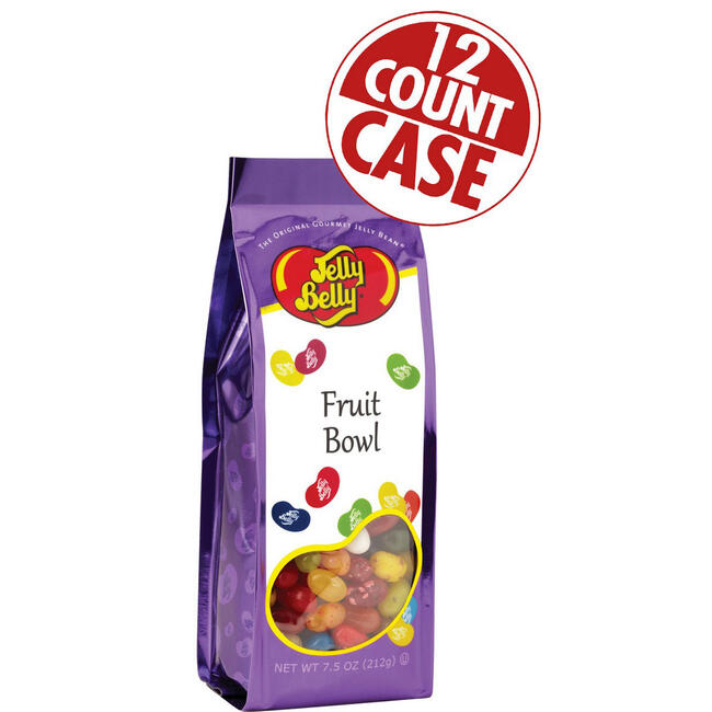 Fruit Bowl Mix Jelly Beans - 7.5 oz Gift Bags - 12-Count Case