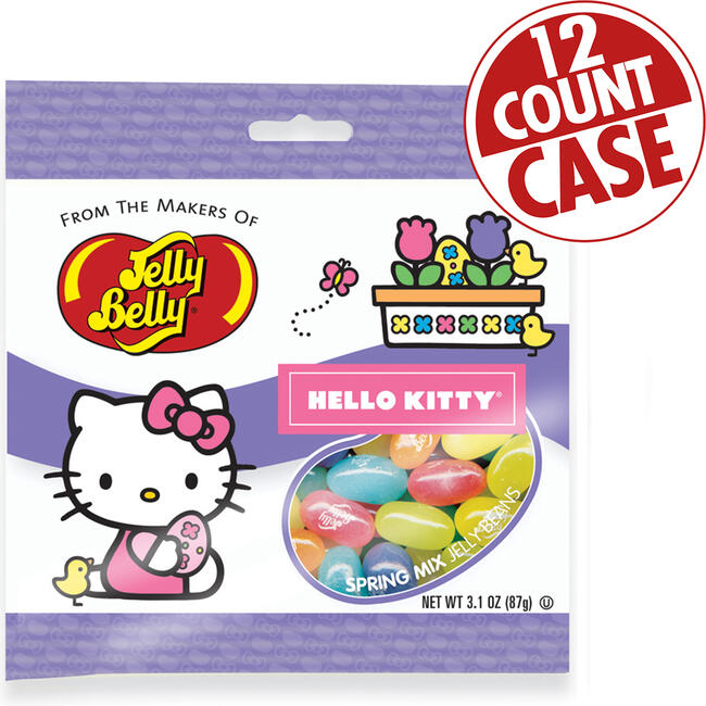 Hello Kitty Jelly Belly Spring Mix- 3.1 oz Bag - 12 Count Case
