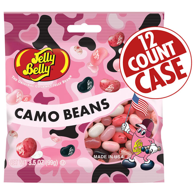 Pink Camo Bean Jelly Beans - 2.6 lb Case