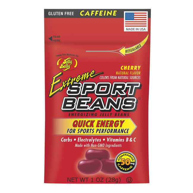 Extreme Sport Beans® Jelly Beans with CAFFEINE - Cherry 6-Count Pack