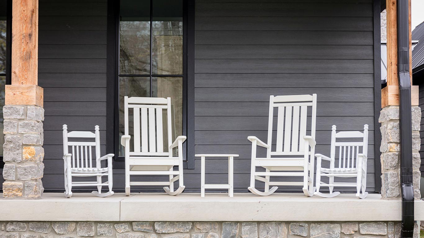 Poly Lumber Patio Rattan High Back Rocking Chair,Porch Rocker with High Back ,Support Rocking Chairs for Both Outdoor and Indoor