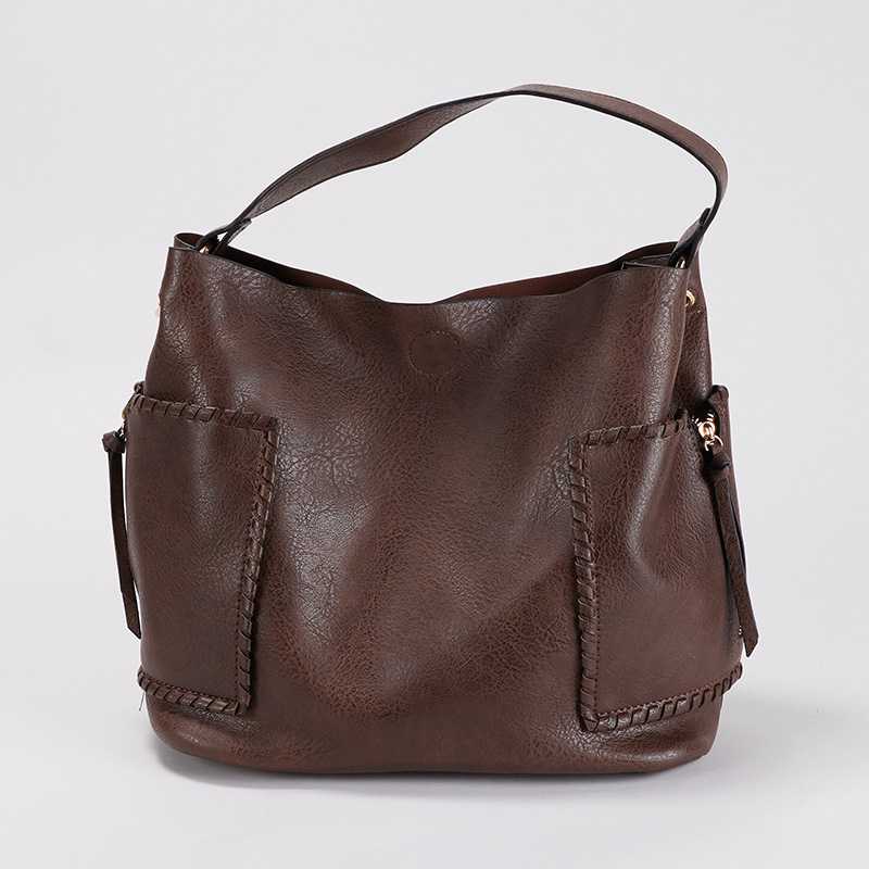 Eva Shoulder Bag Dark Brown, Animal Free Women Bag