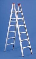 Compact Folding RV Ladder By Gpl - 7ft - Folds To 3.5 X 4.5