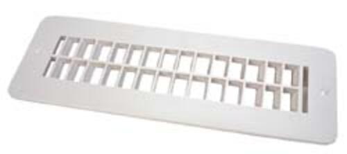 Floor Register, 4x12 Dampered, Polar White