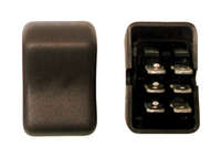 Rocker Switch, DPDT, Brown, On/On