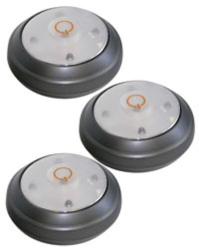 LED Puck Lights, 3/card