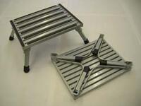 Folding Safety Step - Silver - Large - 14x19 Platform