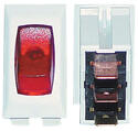 Illuminated On/Off Switch, White/Red, 3/bag