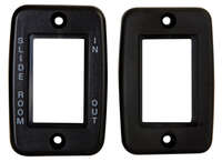 Exposed 5-Pin Side-by-Side Wall Plate, Black w/Print