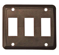 Face Plate, Triple, Brown, 1/Card