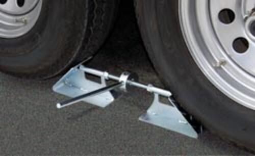 Wheel Chocks In Use