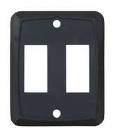 Double Size Face Plate, Black, 3/bag