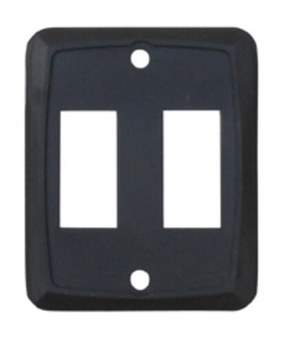 Double Size Face Plate, Black, 3/bag