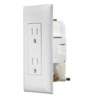 White Dual Outlet W/Cover Plate