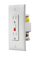 White Dual GFCI Outlet W/Cover Plate