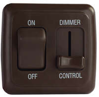 Dimmer Switch w/Rocker, Brown