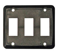 Face Plate, Triple, Black, 1/Card