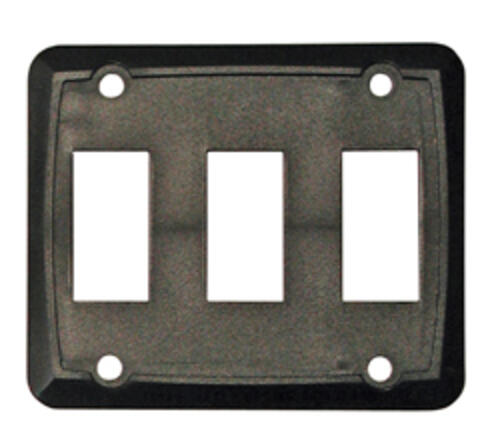 Face Plate, Triple, Black, 1/Card