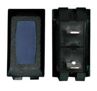 Indicator Lamp, Black with Blue Lens, 1/card