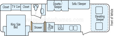 31' 2015 Forest River Fr3 w/2 Slides Floorplan