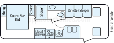 26' 1998 Fleetwood Flair Floorplan