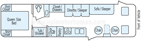 33' 1994 Winnebago Brave Floorplan