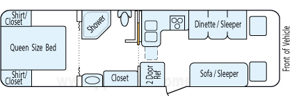 31' 2003 Four Winds Hurricane Floorplan