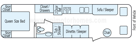 32' 2000 Winnebago Brave Floorplan