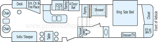 38' 2012 Coachmen Brookstone Diamond w/4 Slides Floorplan