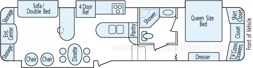 37' 2008 Keystone Everest w/4 Slides Floorplan