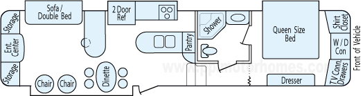 37' 2007 Keystone Everest w/4 Slides Floorplan