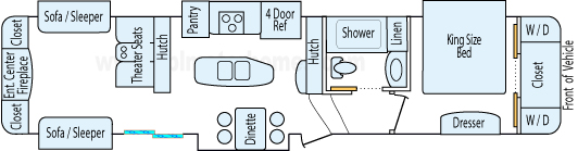 42' 2015 Grand Design Solitude w/5 Slides Floorplan