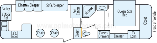 35' 2005 Jayco Eagle w/2 Slides Floorplan