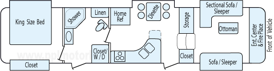 40' 2015 Jayco Pinnacle w/5 Slides Floorplan