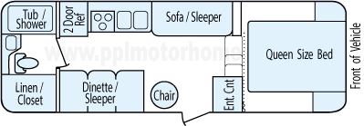 25' 1991 Fleetwood Terry Resort Floorplan