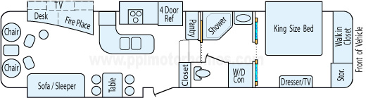 38' 2011 Coachmen Brookstone w/4 Slides Floorplan