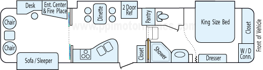 38' 2007 Keystone Montana w/4 Slides Floorplan