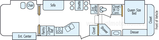 39' 2006 Pilgrim International Open Road w/4 Slides Floorplan