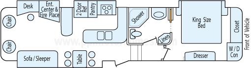 37' 2013 Keystone Montana Mountaineer w/4 Slides Floorplan