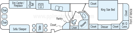 40' 2012 Crossroads Rushmore w/3 Slides Floorplan