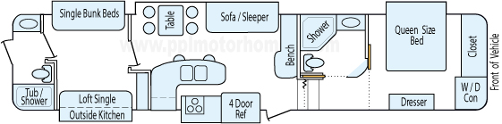 41' 2015 Heartland Elkridge w/5 Slides Floorplan