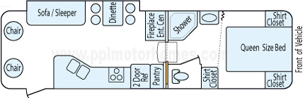 29' 2013 Heartland Elkridge w/Slide Floorplan