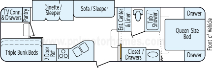 30' 2005 Starcraft Aruba w/Slide - Bunk House Floorplan