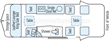 23' 2015 Airstream Interstate Diesel Floorplan